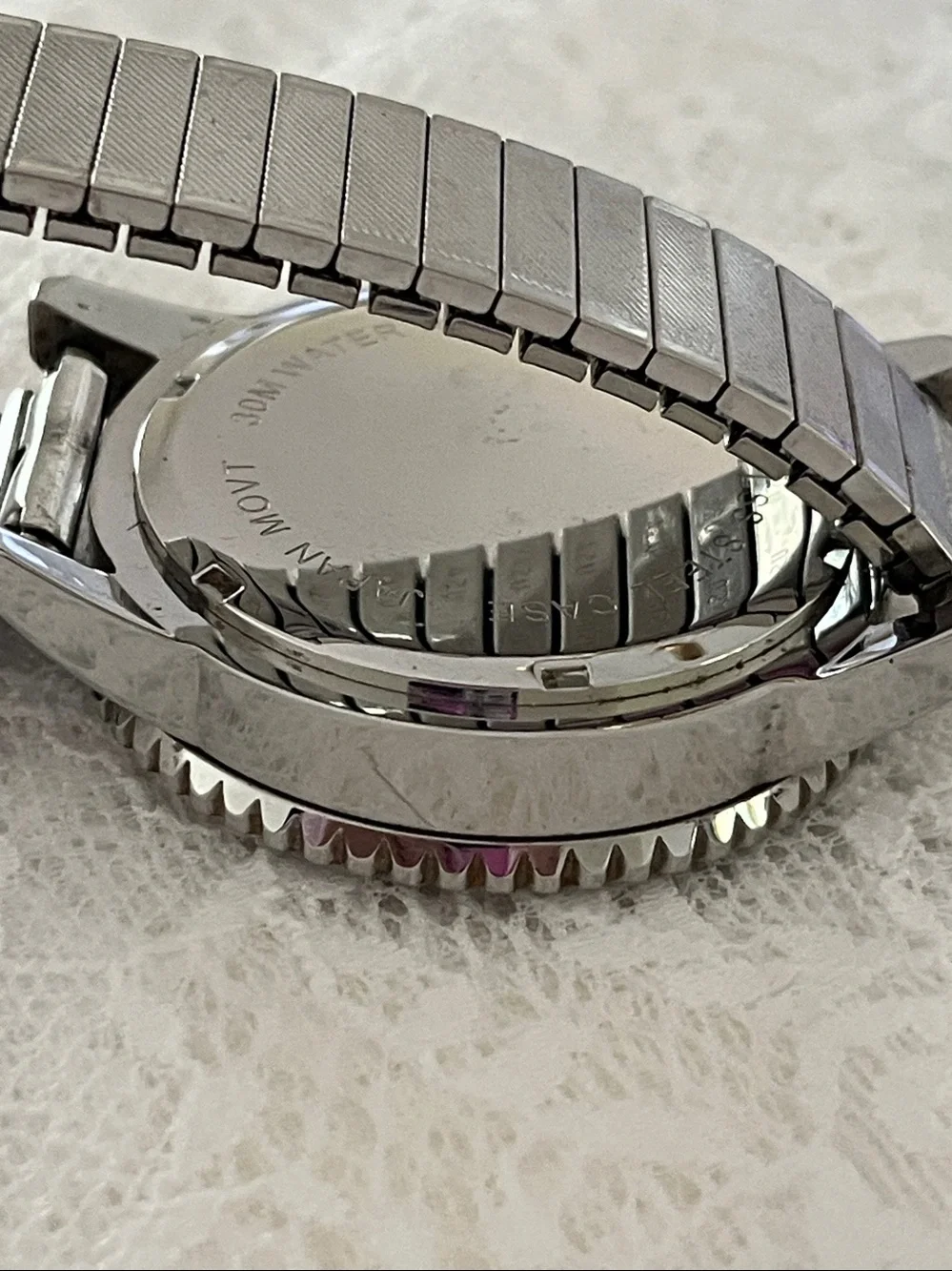 Men's Stainless Steel Watch - Black Dial